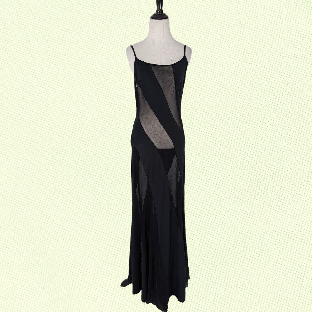 Fredericks of Hollywood Vintage Slip Night Gown L Mesh Adjustable Strap